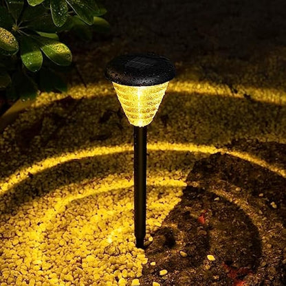 Sachie Bright Solar Pathway Lights 4 Pack,Color Changing&Warm White Solar Garden Lights IP55 Waterproof,Auto ON/Off Solar Powered Path Lights for Walkway Driveway Yard Lawn Landscape Decorations